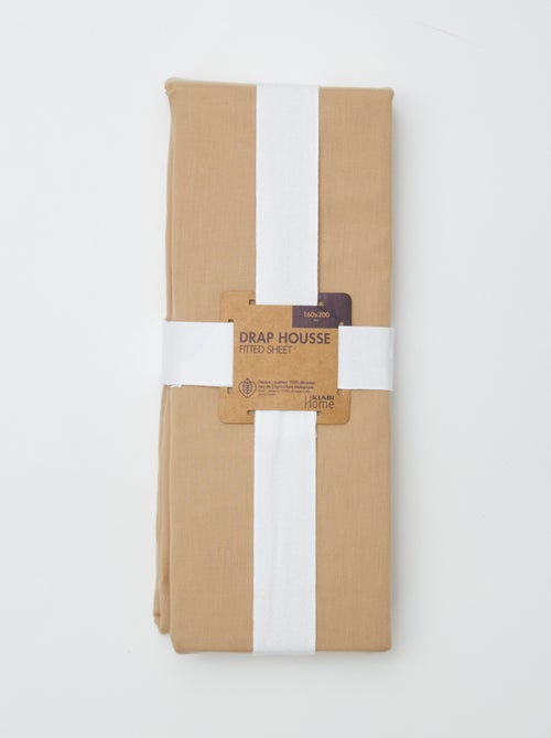 Lenzuolo con angoli 2 persone 160 x 200 cm in cotone - Kiabi Home - Kiabi