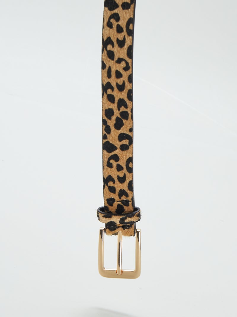 Leopard print belt BROWN - Kiabi