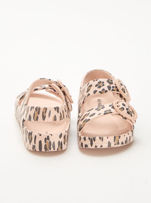 Leopard Print Plastic Sandals - Kiabi
