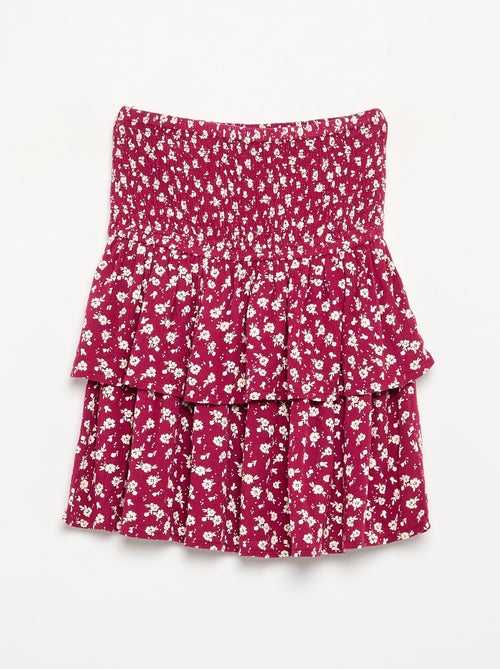 Leopard print ruffled skirt - Kiabi