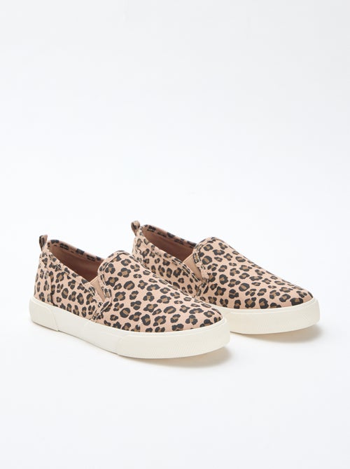 Leopard Print Slip-On Sneakers - Kiabi