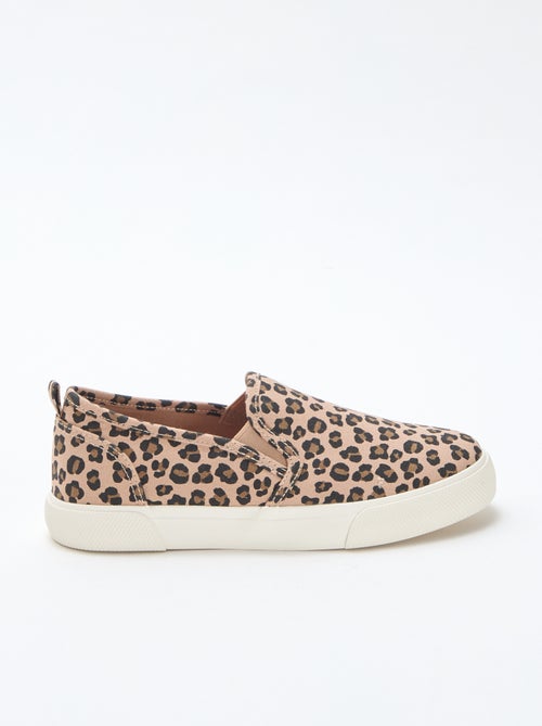Leopard Print Slip-On Sneakers - Kiabi