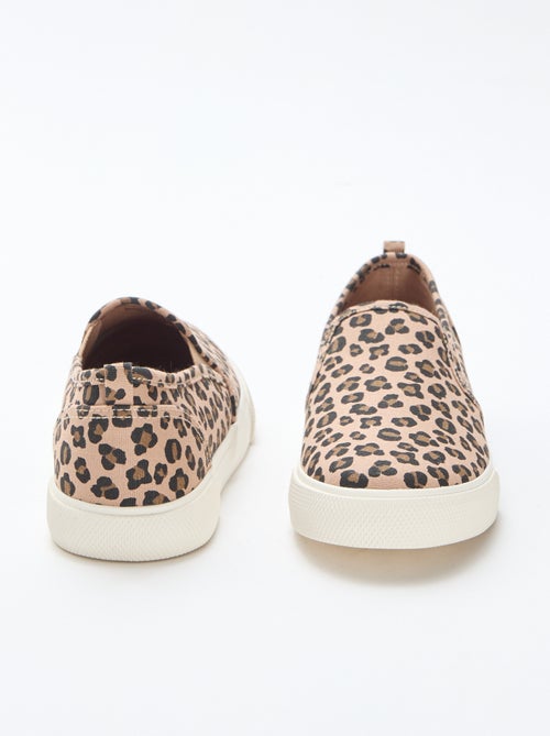 Leopard Print Slip-On Sneakers - Kiabi