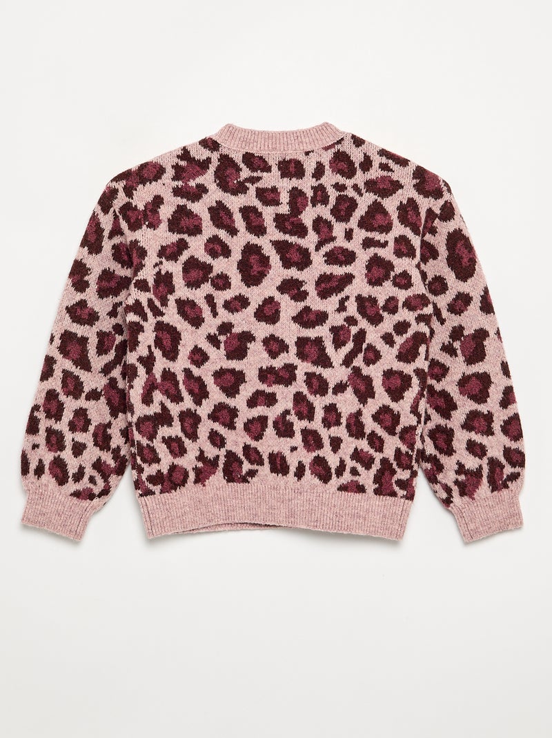 Leopard Print Sweater Pink - Kiabi