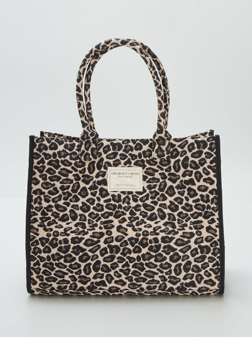 Leopard print tote bag - Kiabi