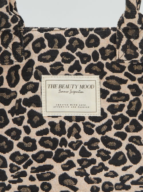 Leopard print tote bag - Kiabi