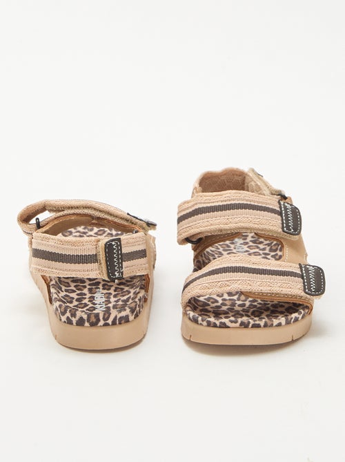 Leopard Print Velcro Sandals - Kiabi