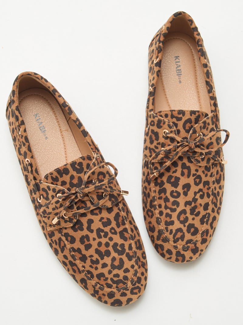 Leoparden-Bootsschuhe Braun - Kiabi