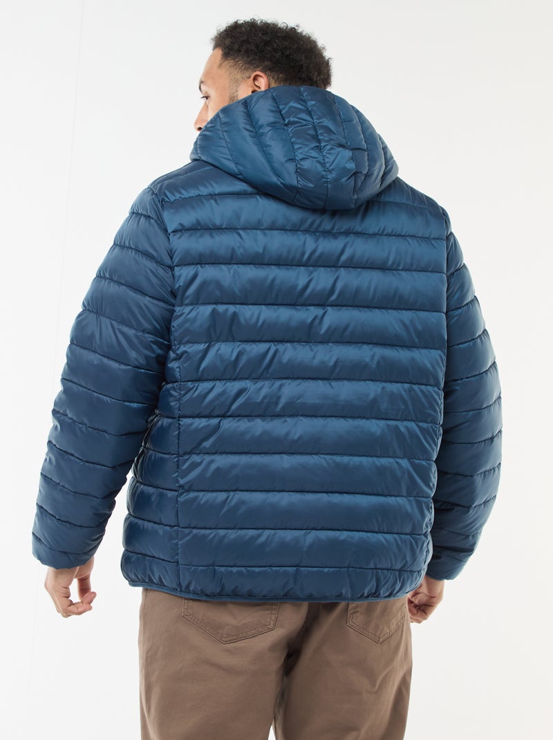 Light Padded Puffer Jacket with Hood Blue - Kiabi