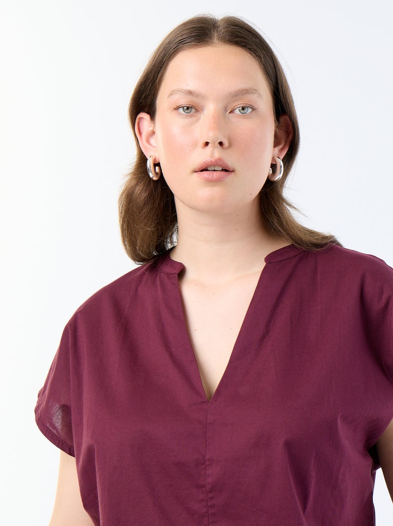 Light short-sleeved blouse Pink - Kiabi