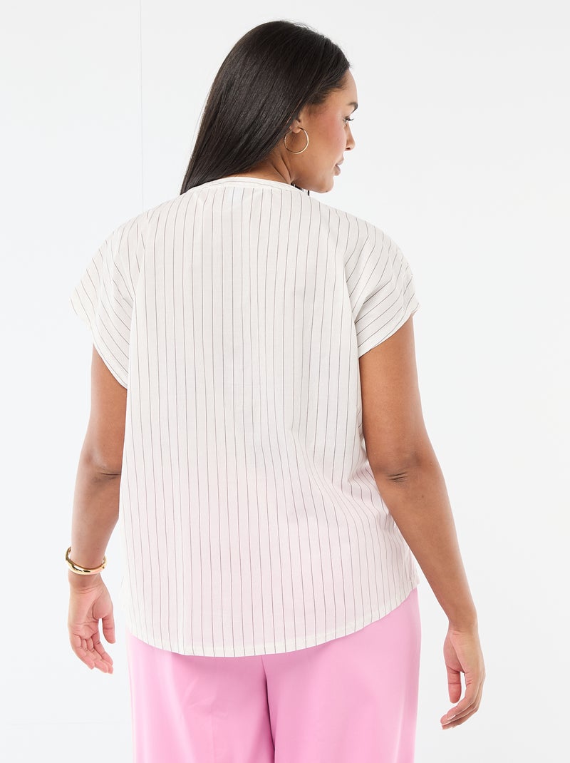 Light short-sleeved blouse White - Kiabi