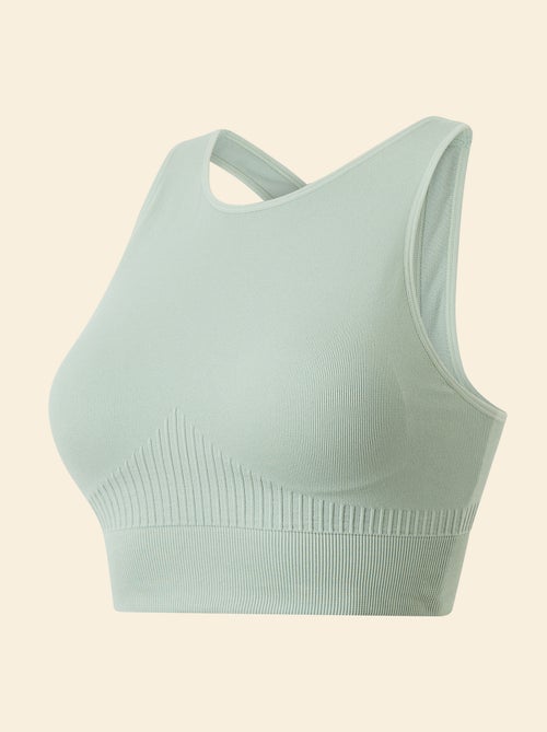 Light Support Ribbed Sports Bra - (ekstract) - Kiabi