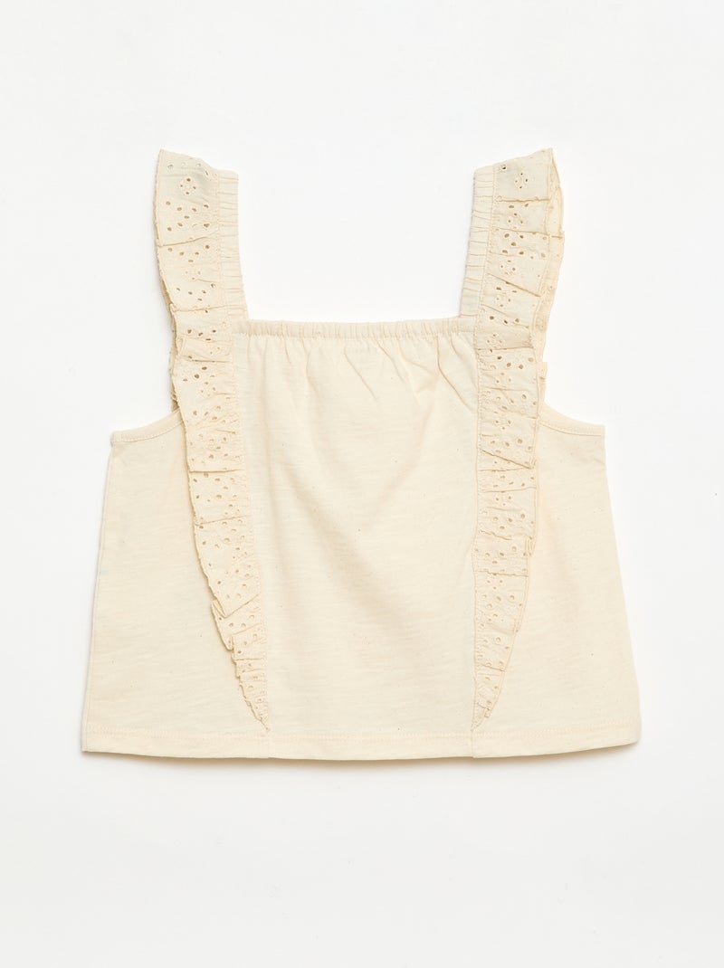 Lightweight 2-Piece Tank Top and Shorts Set White - Kiabi