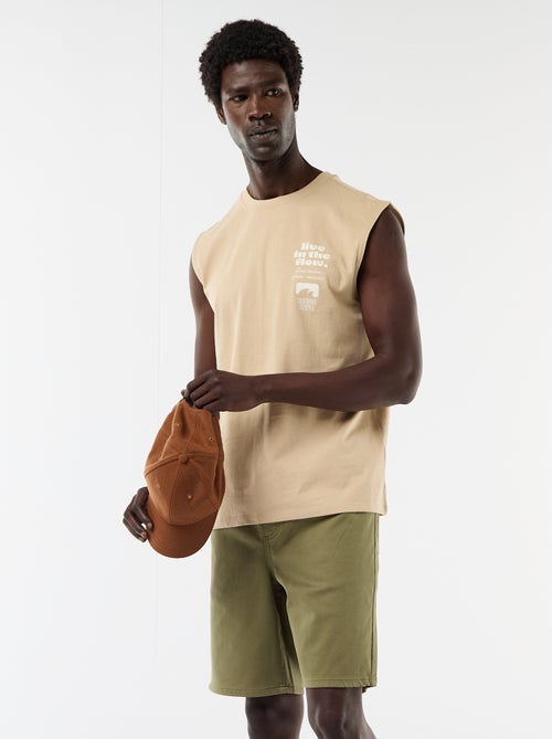 Lightweight Bermuda shorts with drawstrings - Kiabi