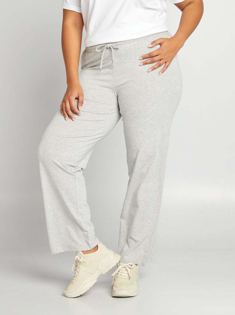 Lightweight comfort-fit trousers GREY - Kiabi