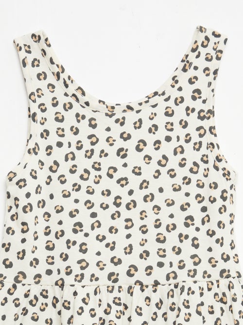Lightweight Cotton Knit Dress with All-Over Print and Thin Straps - Kiabi