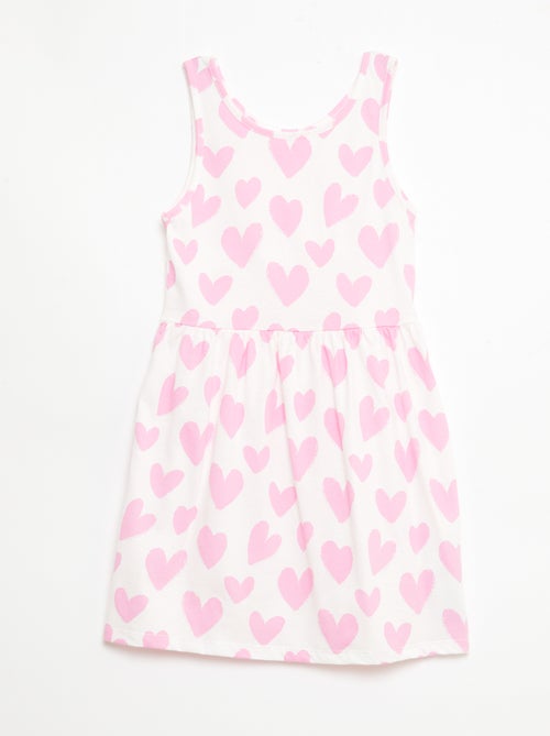 Lightweight Cotton Knit Dress with All-Over Print and Thin Straps - Kiabi