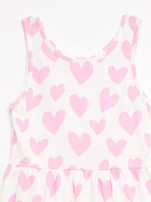 Lightweight Cotton Knit Dress with All-Over Print and Thin Straps - Kiabi