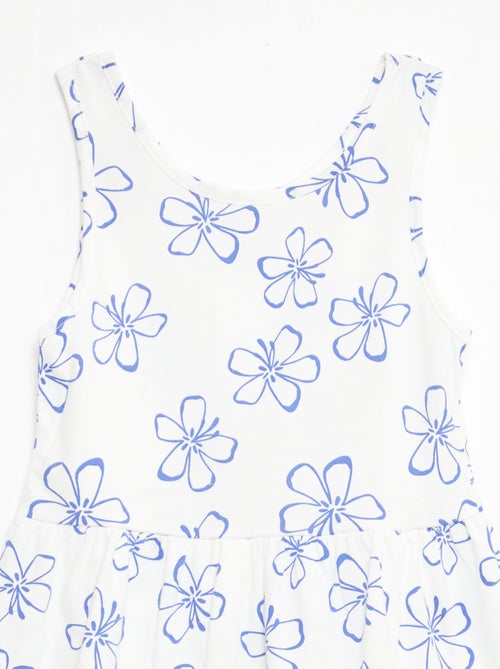 Lightweight Cotton Knit Dress with All-Over Print and Thin Straps - Kiabi