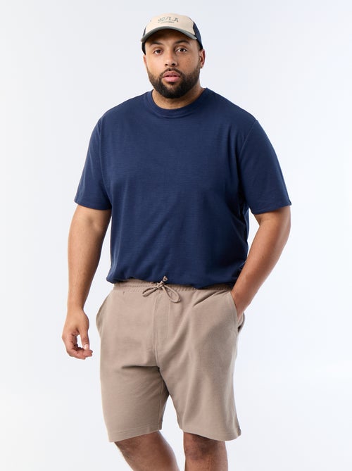 Lightweight Fleece Bermuda Shorts - Kiabi Lightweight Fleece Bermuda Shorts - Kiabi