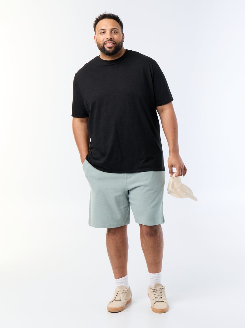 Lightweight Fleece Bermuda Shorts Blue - Kiabi