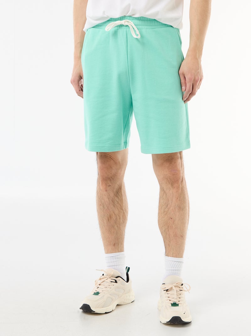 Lightweight fleece Bermuda shorts Green - Kiabi