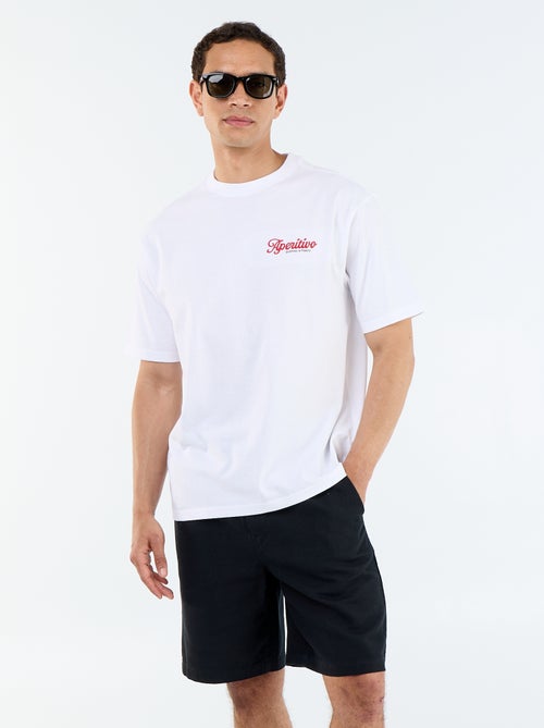 Lightweight fleece Bermuda shorts with drawstrings - Kiabi