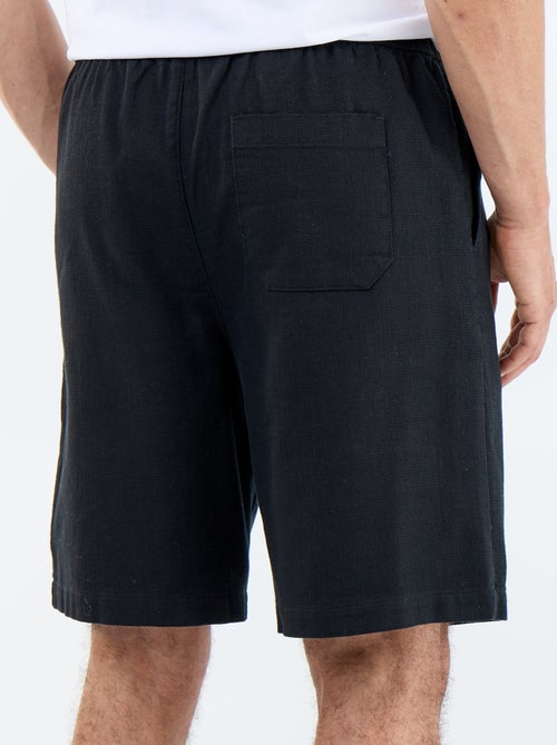 Lightweight fleece Bermuda shorts with drawstrings - Kiabi
