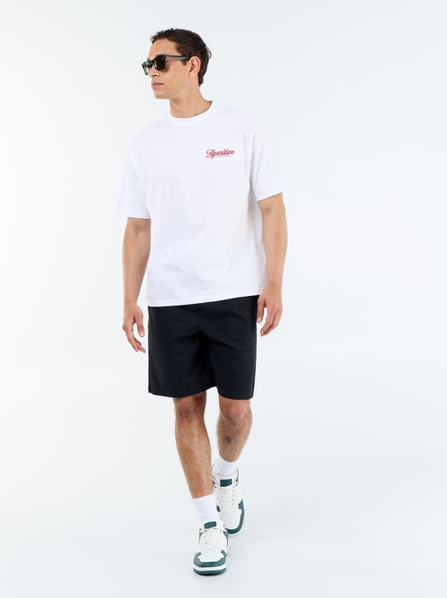 Lightweight fleece Bermuda shorts with drawstrings - Kiabi