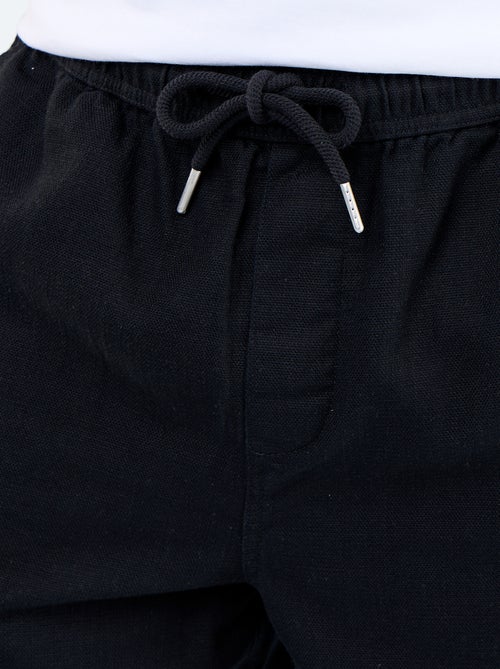 Lightweight fleece Bermuda shorts with drawstrings - Kiabi