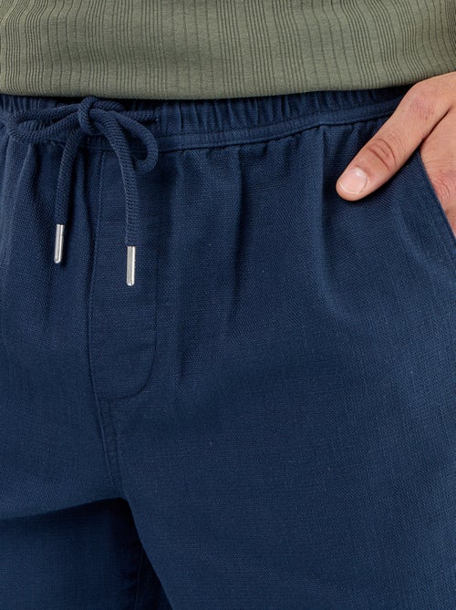 Lightweight fleece Bermuda shorts with drawstrings - Kiabi