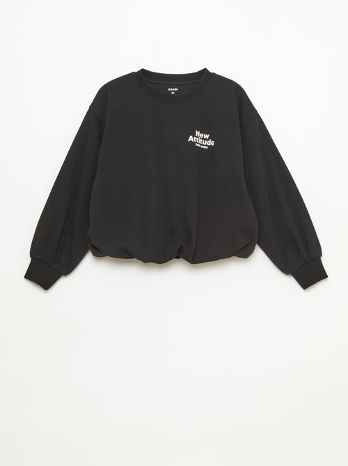 Lightweight Fleece Sweatshirt with Front Graphic - Kiabi Lightweight Fleece Sweatshirt with Front Graphic - Kiabi