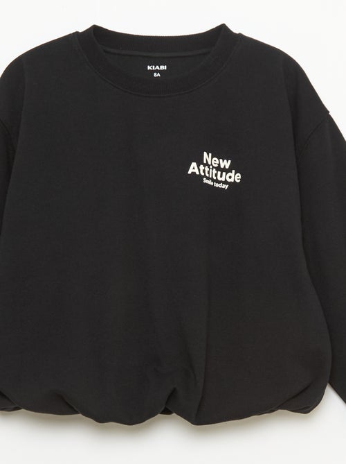 Lightweight Fleece Sweatshirt with Front Graphic - Kiabi Lightweight Fleece Sweatshirt with Front Graphic - Kiabi