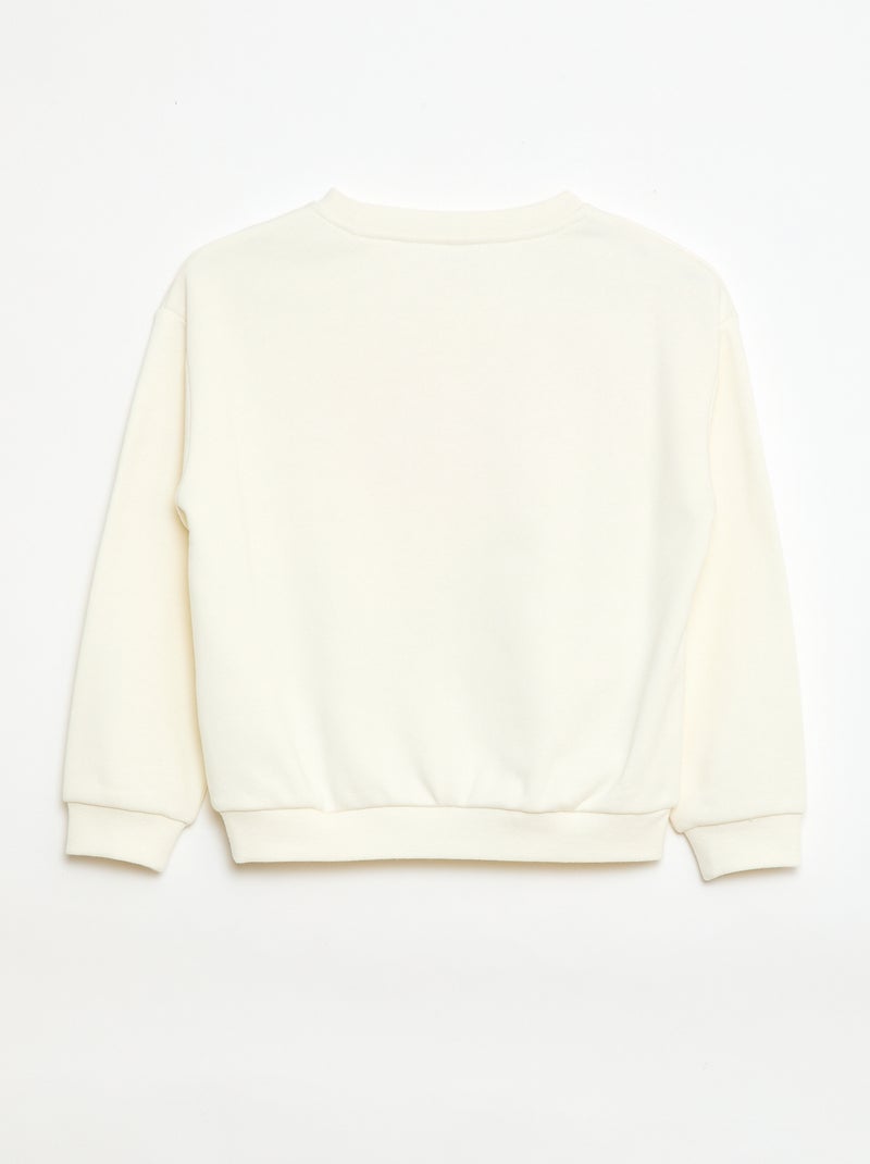 Lightweight French Terry Sweatshirt White - Kiabi