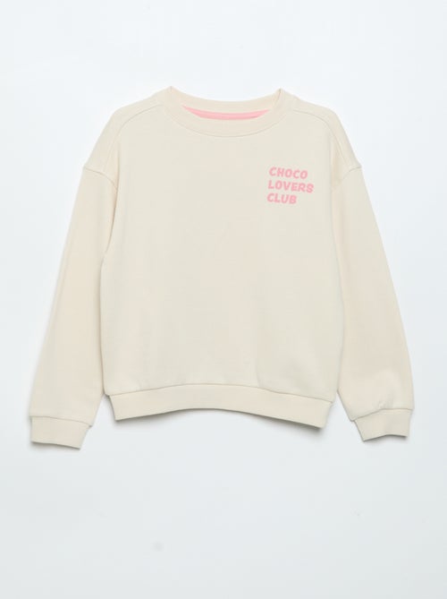 Lightweight French Terry Sweatshirt with Front and Back Print - Kiabi