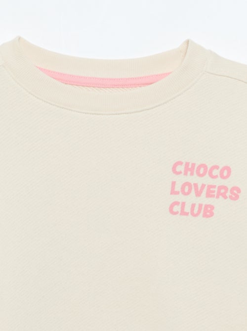 Lightweight French Terry Sweatshirt with Front and Back Print - Kiabi