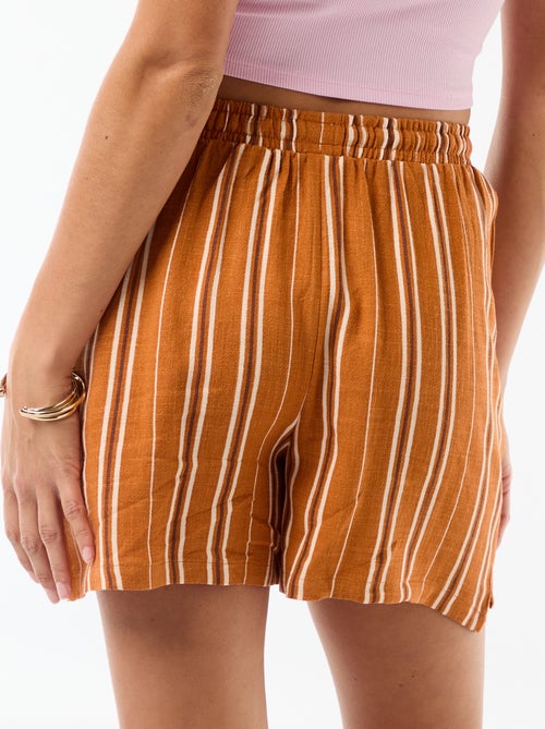 Lightweight Linen-Blend Shorts with 2 Pockets - Kiabi