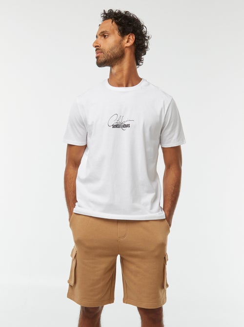 Lightweight multi-pocket fleece shorts - Kiabi