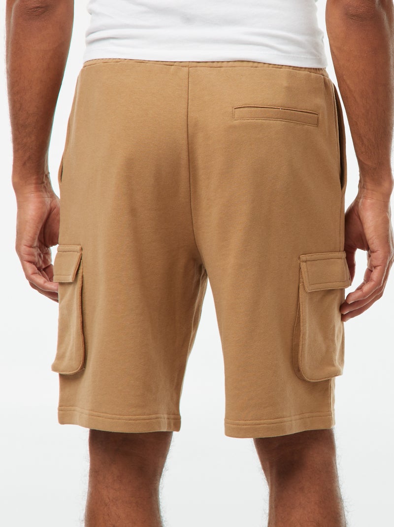 Lightweight multi-pocket fleece shorts Beige - Kiabi