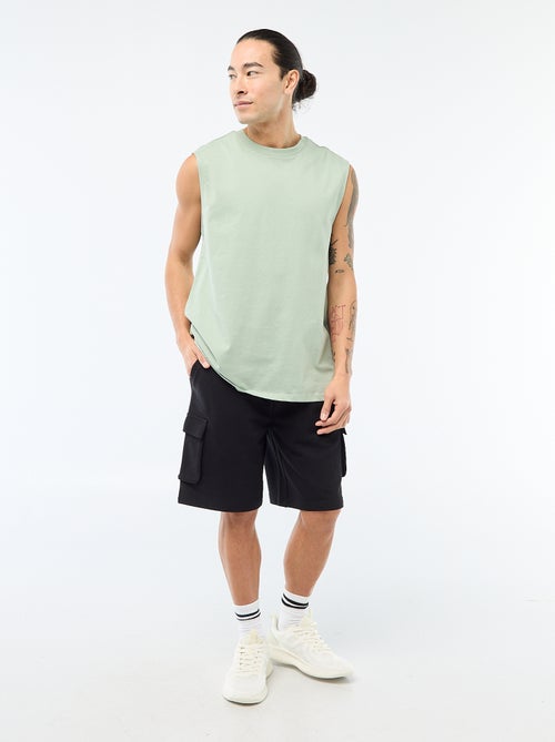 Lightweight multi-pocket fleece shorts - Kiabi