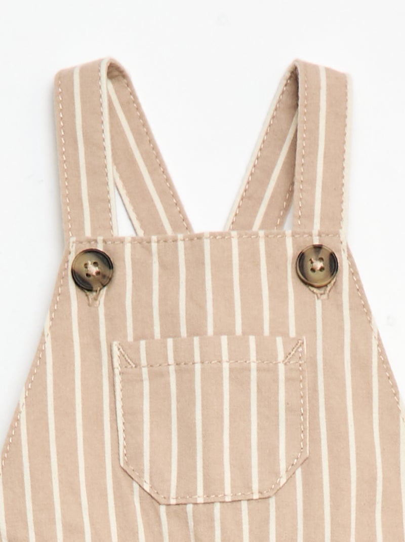 Lightweight Overalls with Adjustable Straps Beige - Kiabi