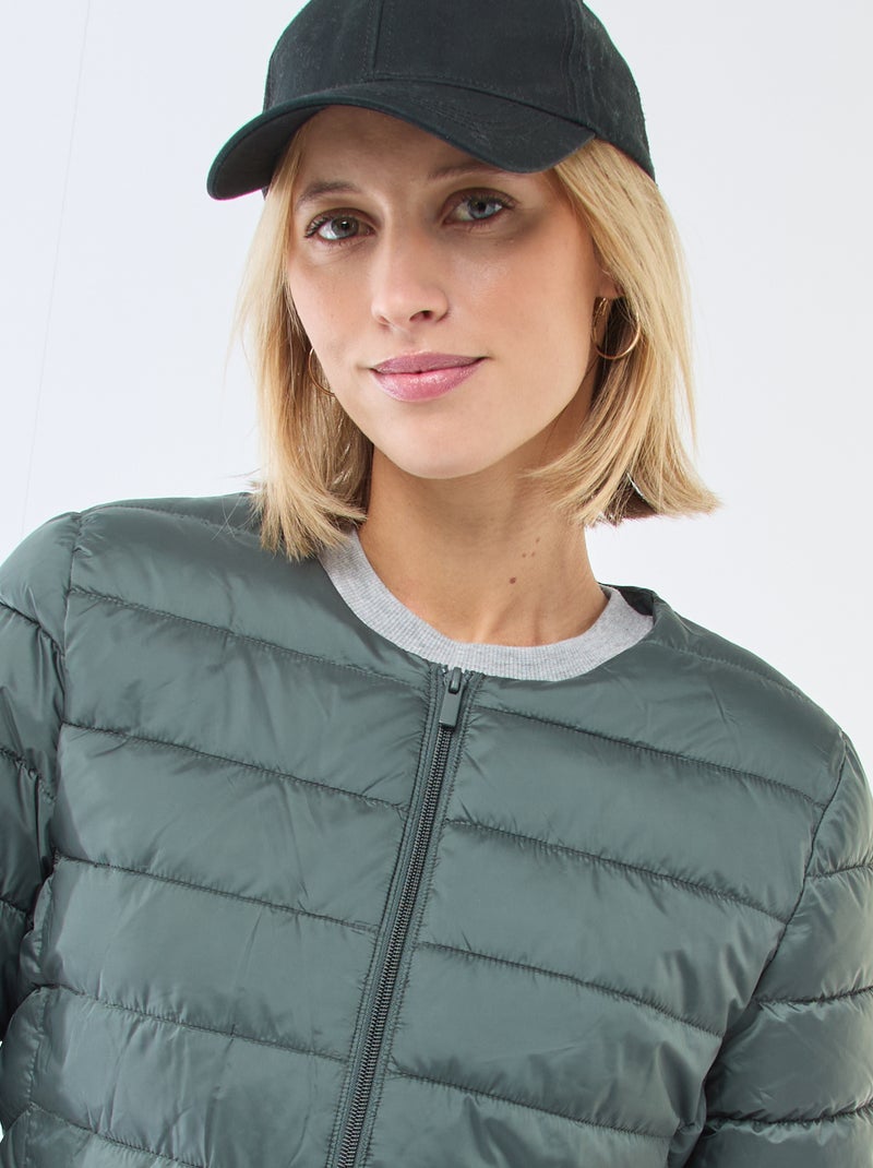 Lightweight Padded Water-Repellent Puffer Jacket Khaki - Kiabi