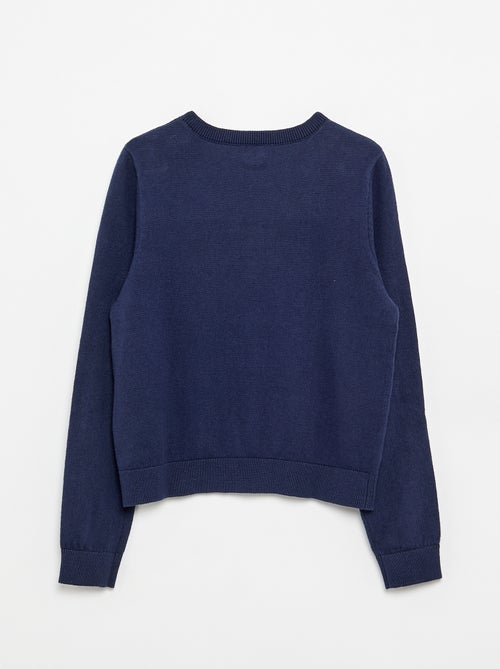 Lightweight Plain Round-Neck Cardigan - Kiabi