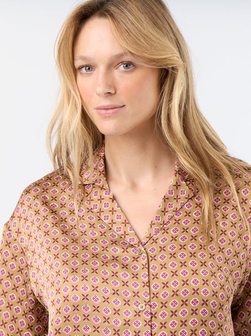Lightweight Printed Knit Pajamas - Kiabi