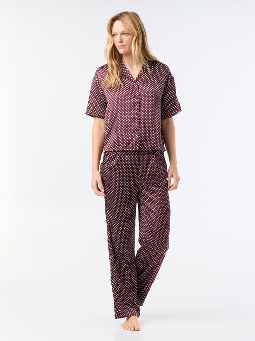 Lightweight Printed Knit Pajamas - Kiabi