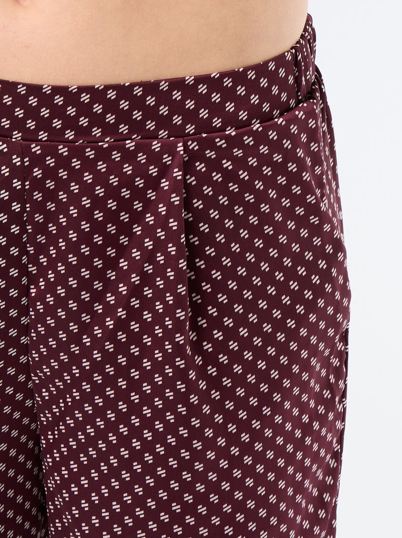 Lightweight Printed Knit Pajamas Red - Kiabi
