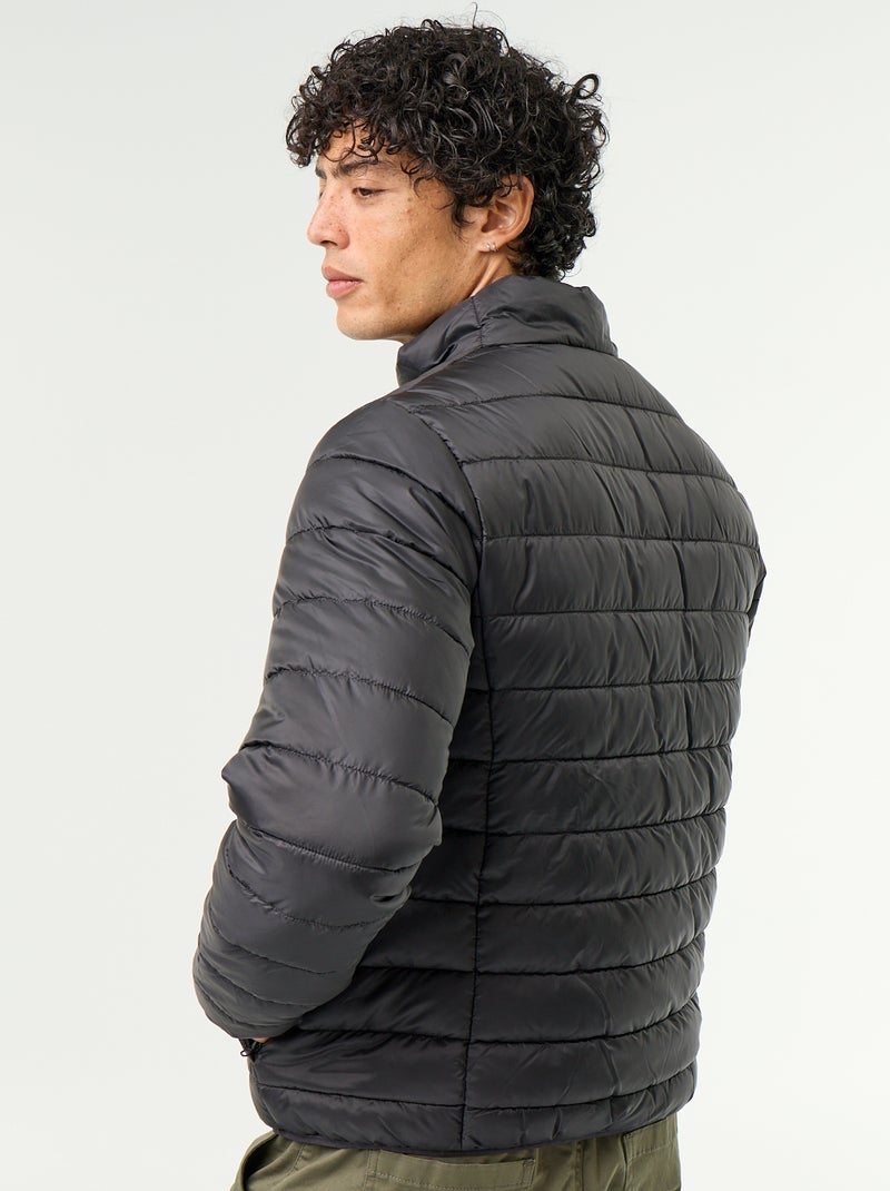 Lightweight puffer jacket with zip opening Black - Kiabi