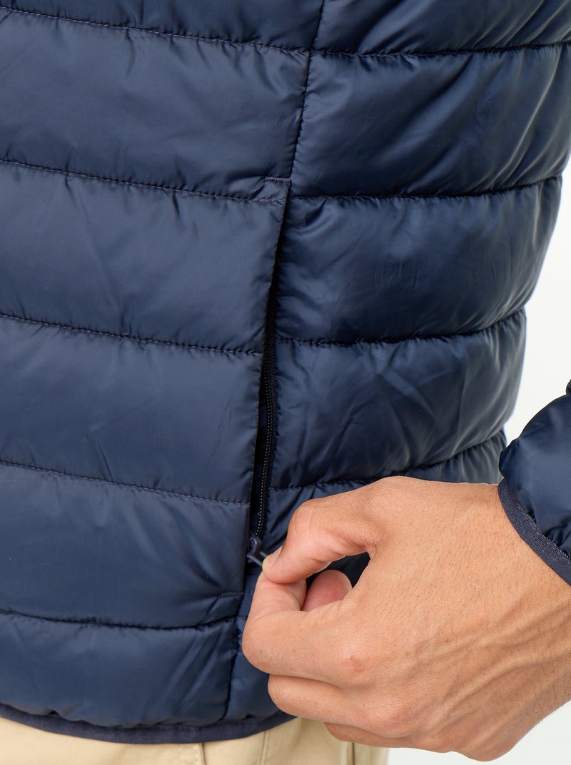 Lightweight puffer jacket with zip opening Blue - Kiabi