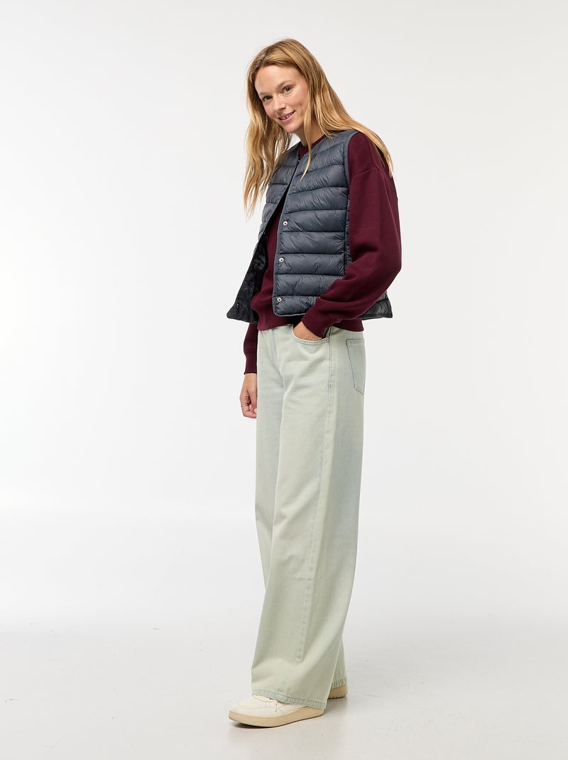 Lightweight quilted bodywarmer Blue - Kiabi