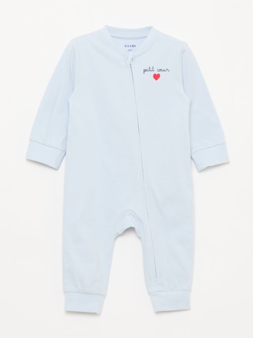 Lightweight Ribbed Footless Sleepsuit - Kiabi